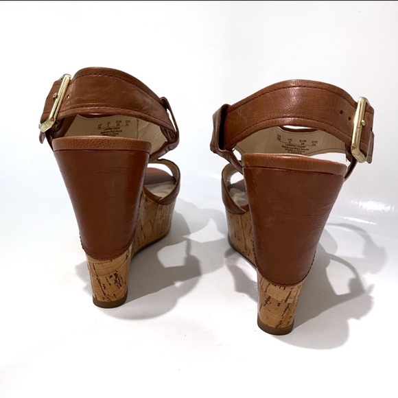 Franco Sarto Wedge Sandals Brown Size 7 - Picture 10 of 10